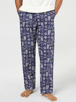 Bewakoof - Mens Blue All Over Printed Pyjama