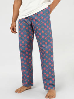 Bewakoof - DC Mens Blue Superman All Over Printed Pyjama