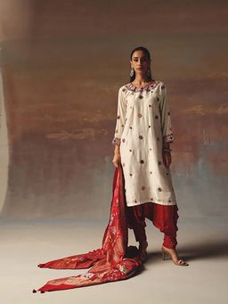 Twenty Nine - Silk White Embellishment Kurta