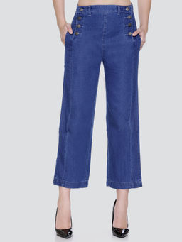 HONNETE - Women Casual Regular Cropped Fit Jeans