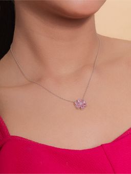 STERLYN - Blossom Pink Love Silver Pendant