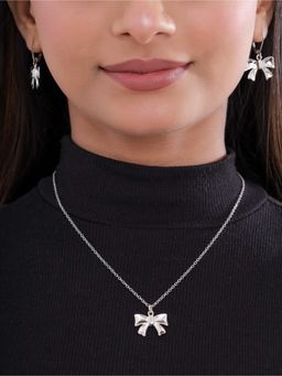 STERLYN - Graceful Bow Knot Pendant