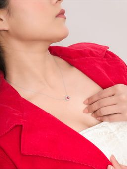 STERLYN - Ruby Twirl Pendant