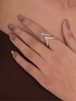STERLYN - Wishbone Elegance Stackable Silver Ring