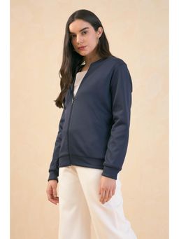 SALT Attire - Multi-Color Gio-Navy Blue Polyester Jacket