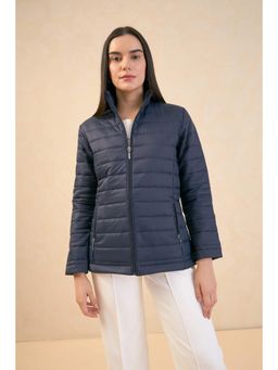 SALT Attire - Navy Blue Maeve Polyester Jacket