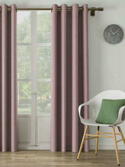 Ddecor Live Beautiful - 7 Feet Ready Made Curtain Pink