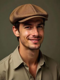 CHOKORE - Camel Brown Classic Straw Ivy Beret Cap