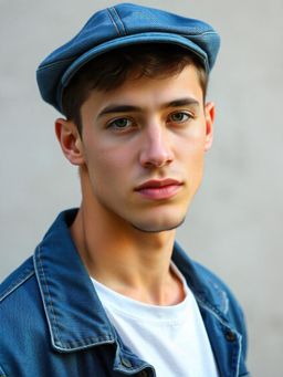 CHOKORE - Dark Blue Denim Retro Stylish Ivy Beret Cap