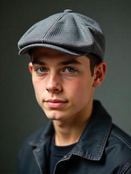 CHOKORE - Grey Textured Retro Beret Cap