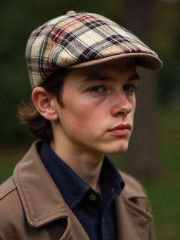CHOKORE - Beige Checks Heritage Plaid Ivy Beret Cap