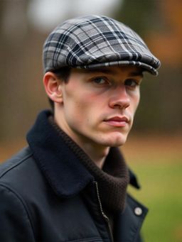 CHOKORE - Grey Checks Heritage Plaid Ivy Beret Cap