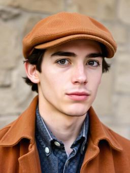 CHOKORE - Camel Brown Corduroy Ivy Beret Cap