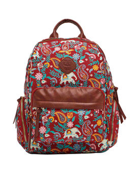 Chumbak - India Boho Paisley Backpack-Red