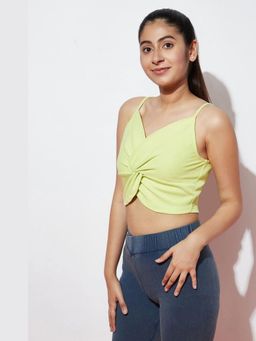 Muvazo - Girls Ribbed Tie Knit Crop Top