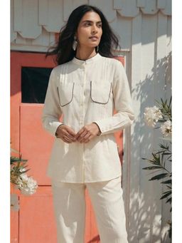 Western Era - Cream High-Low Shirt Top
