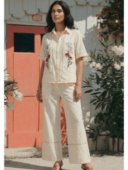 Western Era - Shirt Floral Embroidered Co-Ord Set With Pant