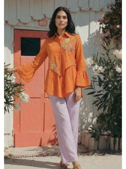 Western Era - Drift Shirt Embroidered Co-Ord Set With Pant