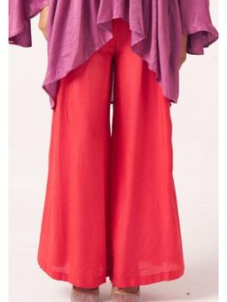 Western Era - Elvyna Red Cotton Lurex Shimmer Trouser