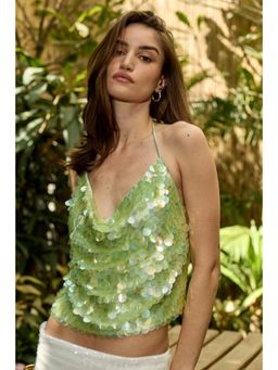 IT GIRL - Hot For Sequins - Green Top