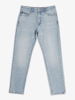 Tommy Hilfiger - Boys Light Wash Straight Fit Mid Rise Jeans