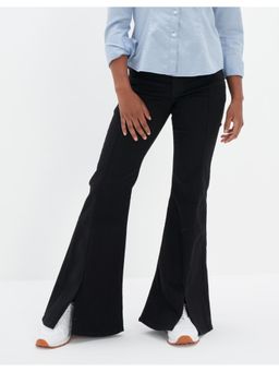 American Eagle - Womens Black Next Level Festival Flare Jeans