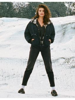 American Eagle - Womens Grey Stretch Mom Jeans