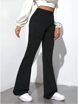 BROADSTAR - Womens Black High Rise Stretchable Bootcut Flared Jeans