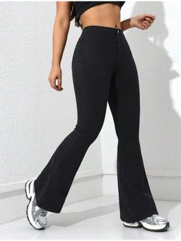 BROADSTAR - Womens Black High Rise Stretchable Bootcut Jeans