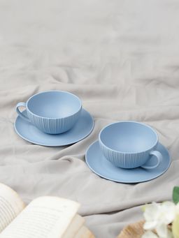Vola - Vogue Cup & Saucer Coupe Sky (Pack of 2)