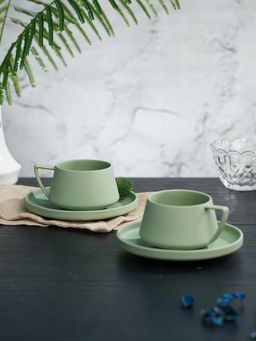 Vola - Vogue Cup & Saucer Elevated Moss (Pack of 2)