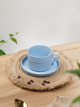 Vola - Vogue Cup & Saucer Stroke Sky (Pack of 2)