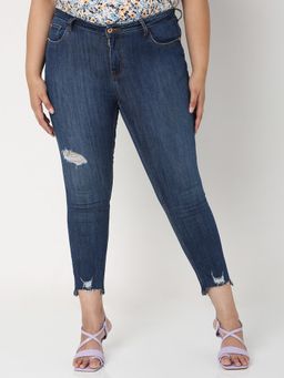 VERO MODA - Curve Women Solid Blue Jeans