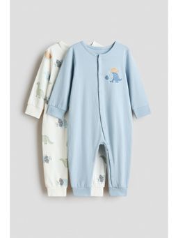 H&M - Unisex Blue 2-pack patterned cotton pyjamas