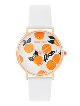 Joker and Witch - Joker & Witch Zesty Orange White Pu Strap Watch
