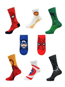 Balenzia - Mens Disney Marvel Socks (Pack of 8)