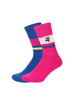 Balenzia - Mens Colorblock Crew Socks (Pack of 2)