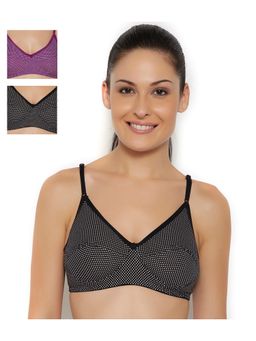 Floret - Pack Of 3 Printed T Shirt Bra - Multi-Color
