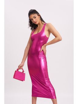 LABEL FROW - Pink Raquelle Midi Dress