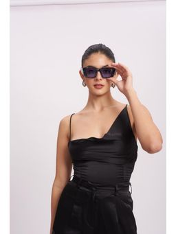 LABEL FROW - Black Riley Top