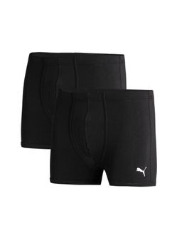 Puma - Stretch Plain Mens Black Trunks (Pack of 2)