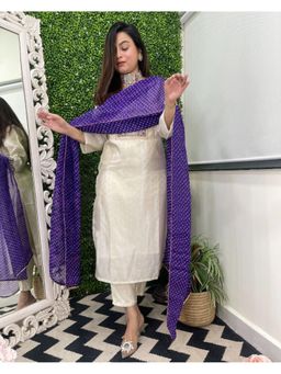 Gahan - Womens Viscose Rayon Straight Kurta with Pant & Dupatta