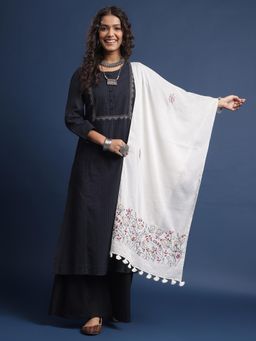 Gahan - Off White Embroidered Stoles