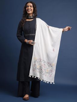 Gahan - Off White Embroidered Stoles