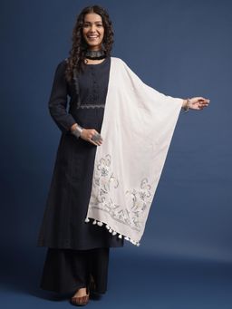 Gahan - Off White Embroidered Stoles