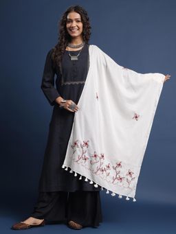 Gahan - Off White Embroidered Stoles