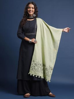 Gahan - Green Embroidered Stoles