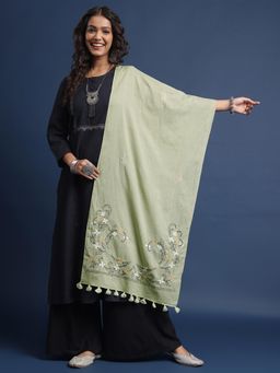 Gahan - Green Embroidered Stoles