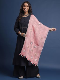 Gahan - Peach Embroidered Stoles