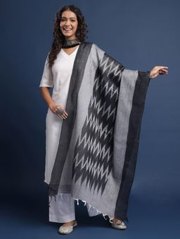 Gahan - Black Printed Dupatta